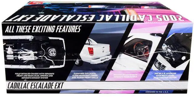 Alt view image 10 of 12 - Skill 2 Model Kit 2005 Cadillac Escalade EXT 1/25 Scale Model by AMT
