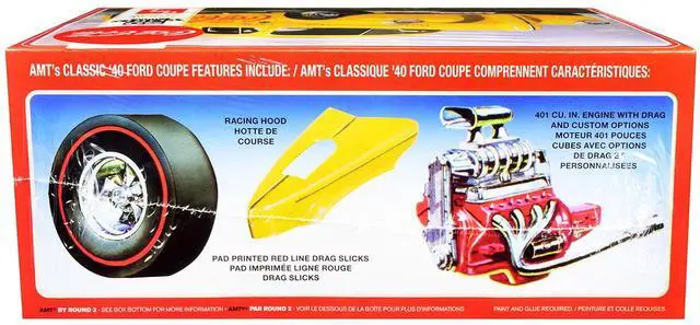 Alt view image 9 of 10 - Skill 3 Model Kit 1940 Ford Coupe "Coca-Cola" 1/25 Scale Model by AMT