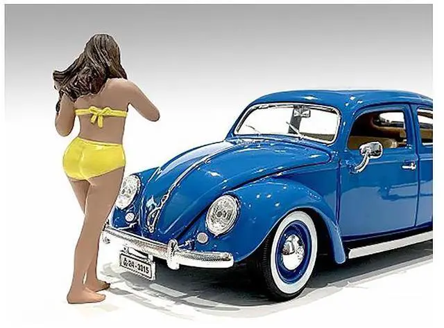 Alt view image 8 of 9 - Beach Girl Amy Figurine for 1/24 Scale Models by American Diorama