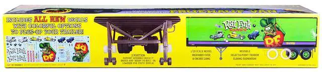 Alt view image 11 of 12 - Skill 3 Model Kit Fruehauf FB Beaded Panel Van Trailer "Rat Fink" 1/25 Scale Model by AMT