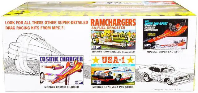 Alt view image 11 of 12 - Skill 2 Model Kit Dodge Challenger Ramchargers Funny Car "Legends of the Quarter Mile" 1/25 Scale Model by MPC