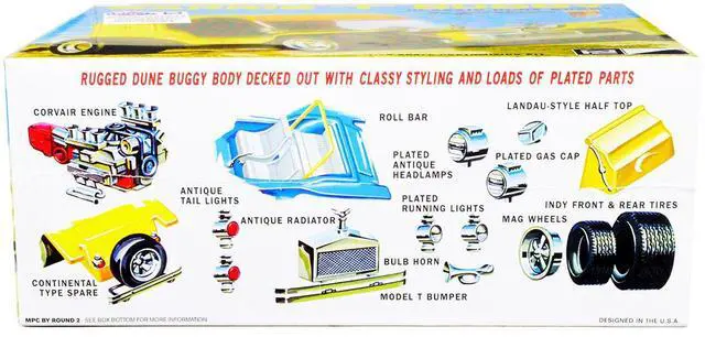 Alt view image 10 of 12 - Skill 2 Model Kit George Barris "T" Classic Dune Buggy 3-in-1 Kit 1/25 Scale Model by MPC