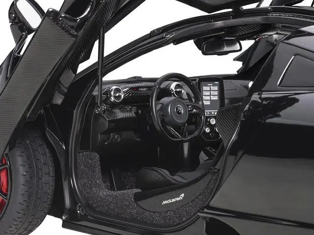 Alt view image 14 of 14 - Mclaren Senna Stealth Cosmos Black with Carbon Accents 1/18 Model Car by Autoart