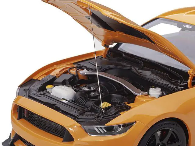 Alt view image 13 of 14 - Ford Mustang Shelby GT-350R Orange Fury Metallic 1/18 Model Car by Autoart