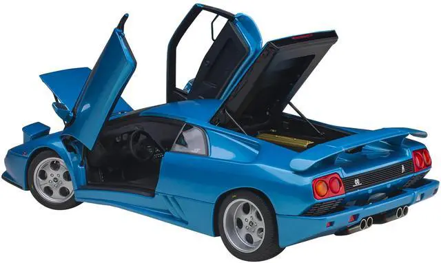 Alt view image 13 of 15 - Lamborghini Diablo SE30 Blu Sirena Blue Metallic 1/18 Model Car by Autoart