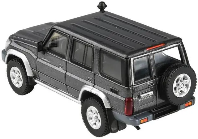 Alt view image 8 of 13 - 2014 Toyota Land Cruiser 76 Graphite Gray Metallic 1/64 Diecast Model Car by Paragon Models