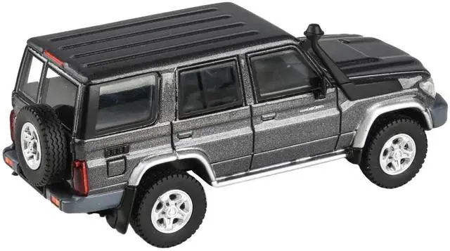 Alt view image 9 of 13 - 2014 Toyota Land Cruiser 76 Graphite Gray Metallic 1/64 Diecast Model Car by Paragon Models