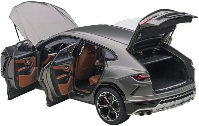 Alt view image 10 of 10 - Lamborghini Urus Grigio Lynx Gray Metallic 1/18 Model Car by Autoart