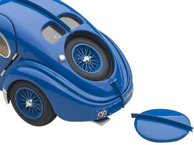 Alt view image 14 of 15 - 1938 Bugatti Type 57SC Atlantic with Metal Wire-Spoke Wheels Blue 1/43 Diecast Model Car by Autoart