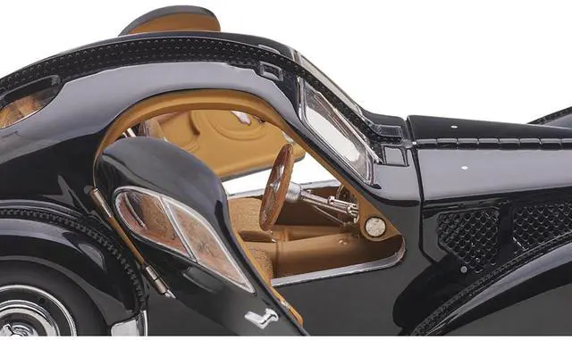 Alt view image 13 of 13 - 1938 Bugatti Type 57SC Atlantic with Disc Wheels Black 1/43 Diecast Model Car by Autoart