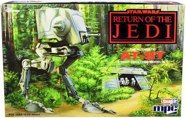Alt view image 12 of 12 - Skill 2 Snap Model Kit AT-ST "Star Wars: Return of the Jedi" Movie Scale Model by MPC