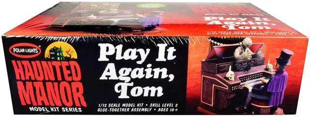Alt view image 10 of 12 - Skill 2 Model Kit Haunted Manor "Play it Again Tom" Diorama Set 1/12 Scale Model by Polar Lights