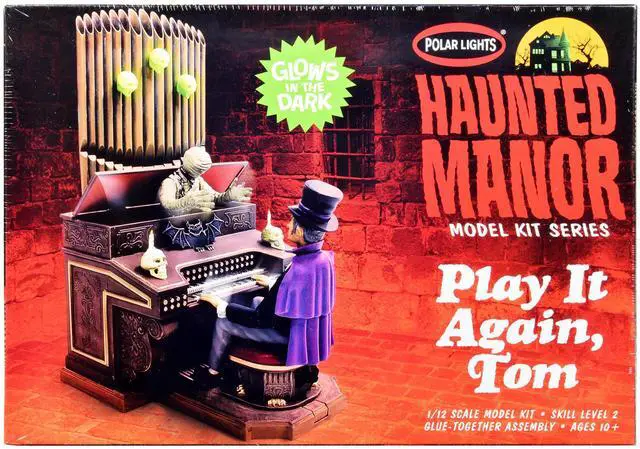 Alt view image 12 of 12 - Skill 2 Model Kit Haunted Manor "Play it Again Tom" Diorama Set 1/12 Scale Model by Polar Lights