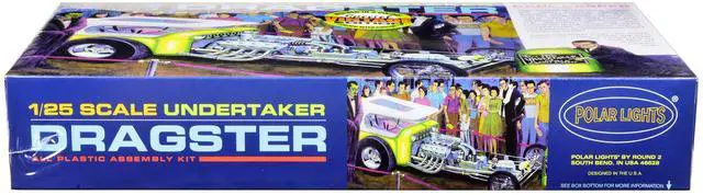 Alt view image 10 of 12 - Skill 2 Model Kit Undertaker Dragster by Carl Casper 1/25 Scale Model by Polar Lights