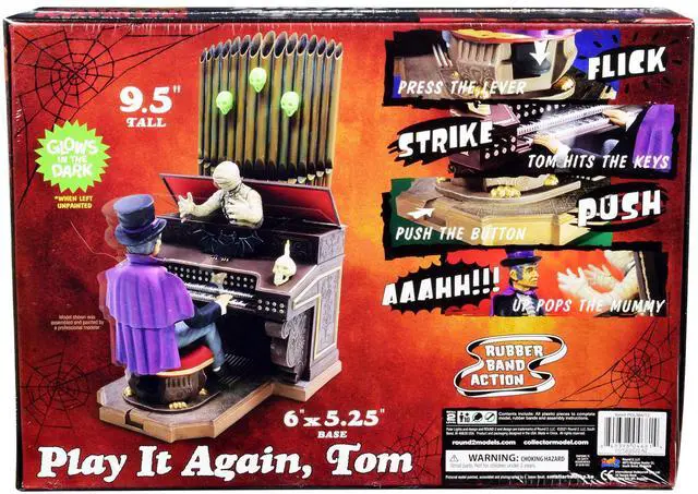 Alt view image 11 of 12 - Skill 2 Model Kit Haunted Manor "Play it Again Tom" Diorama Set 1/12 Scale Model by Polar Lights