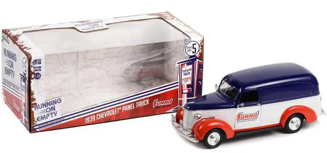 Alt view image 8 of 8 - 1939 Chevrolet Panel Truck "Summit Racing Equipment" "Running on Empty" Series 5 1/24 Diecast Model by Greenlight