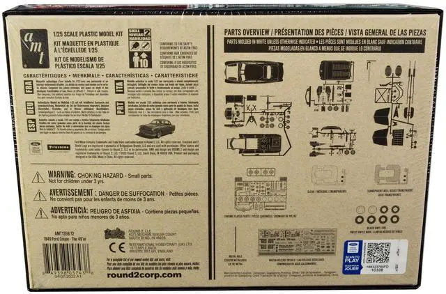 Alt view image 12 of 12 - Skill 2 Model Kit 1949 Ford Coupe "The 49'er" 3-in-1 Kit 1/25 Scale Model by AMT