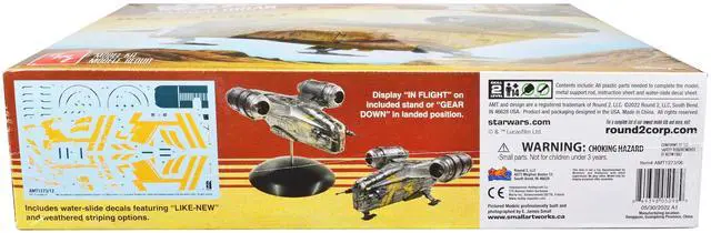 Alt view image 6 of 8 - Skill 2 Model Kit Razor Crest Spaceship "Star Wars: The Mandalorian" 1/72 Scale Model by AMT