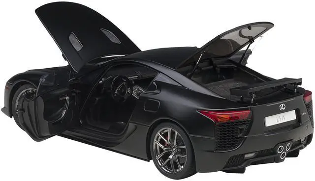 Alt view image 9 of 11 - Lexus LFA Matt Black 1/18 Model Car by Autoart