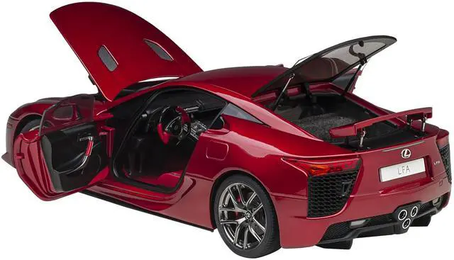 Alt view image 9 of 11 - Lexus LFA Pearl Red Metallic 1/18 Model Car by Autoart
