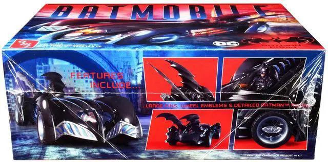 Alt view image 6 of 8 - Skill 2 Model Kit Batmobile "Batman & Robin" (1997) Movie 1/25 Scale Model by AMT
