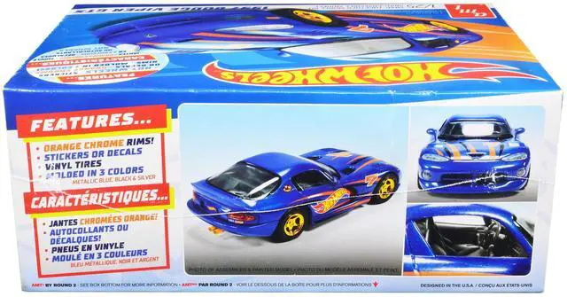 Alt view image 6 of 8 - Skill 1 Snap Model Kit 1997 Dodge Viper GTS "Hot Wheels" 1/25 Scale Model by AMT