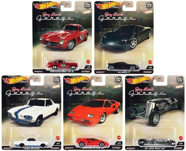Alt view image 7 of 7 - "Jay Lenos Garage" 5 piece Set "Car Culture" Series Diecast Model Cars by Hot Wheels