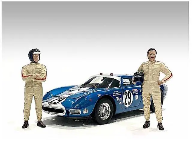 Alt view image 5 of 8 - "Racing Legends" 60's Set of 2 Diecast Figures for 1/43 Scale Models by American Diorama