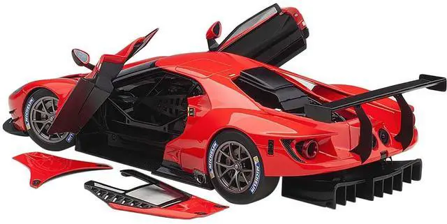 Alt view image 5 of 6 - Ford GT Le Mans Plain Color Version Red 1/18 Model Car by Autoart