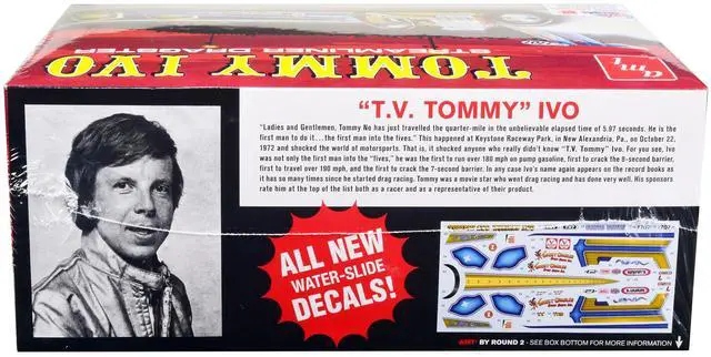 Alt view image 5 of 8 - Skill 2 Model Kit Tommy Ivo Streamliner Dragster 1/25 Scale Model by AMT