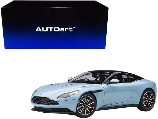 Alt view image 5 of 6 - Aston Martin DB11 Q Frosted Glas Blue with Black Top 1/18 Model Car by Autoart