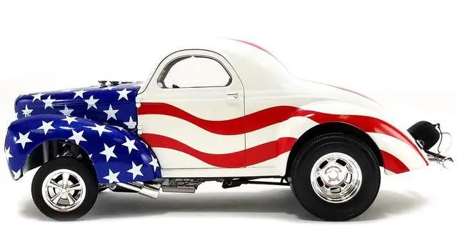 Alt view image 9 of 11 - 1940 Gasser "Patriot" American Flag Livery Limited Edition to 300 pieces Worldwide 1/18 Diecast Model Car by ACME