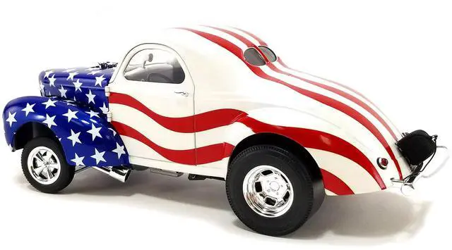 Alt view image 8 of 11 - 1940 Gasser "Patriot" American Flag Livery Limited Edition to 300 pieces Worldwide 1/18 Diecast Model Car by ACME