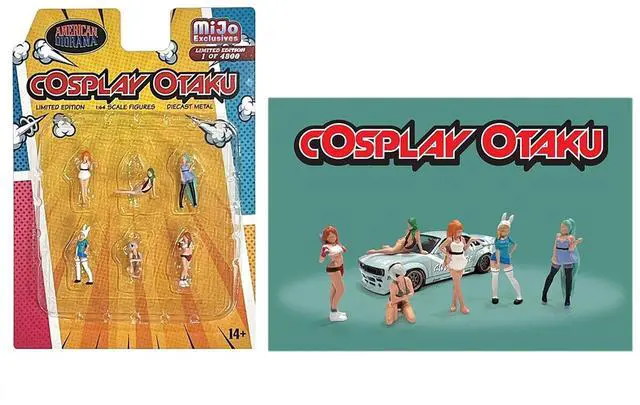 Alt view image 6 of 6 - "Cosplay Otaku" 6 piece Diecast Figure Set Limited Edition to 4800 pieces Worldwide for 1/64 Scale Models by American Diorama