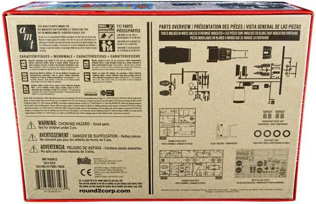 Alt view image 7 of 8 - Skill 2 Model Kit 1933 Willys Panel Truck "Coca-Cola" 1/25 Scale Plastic Model by AMT