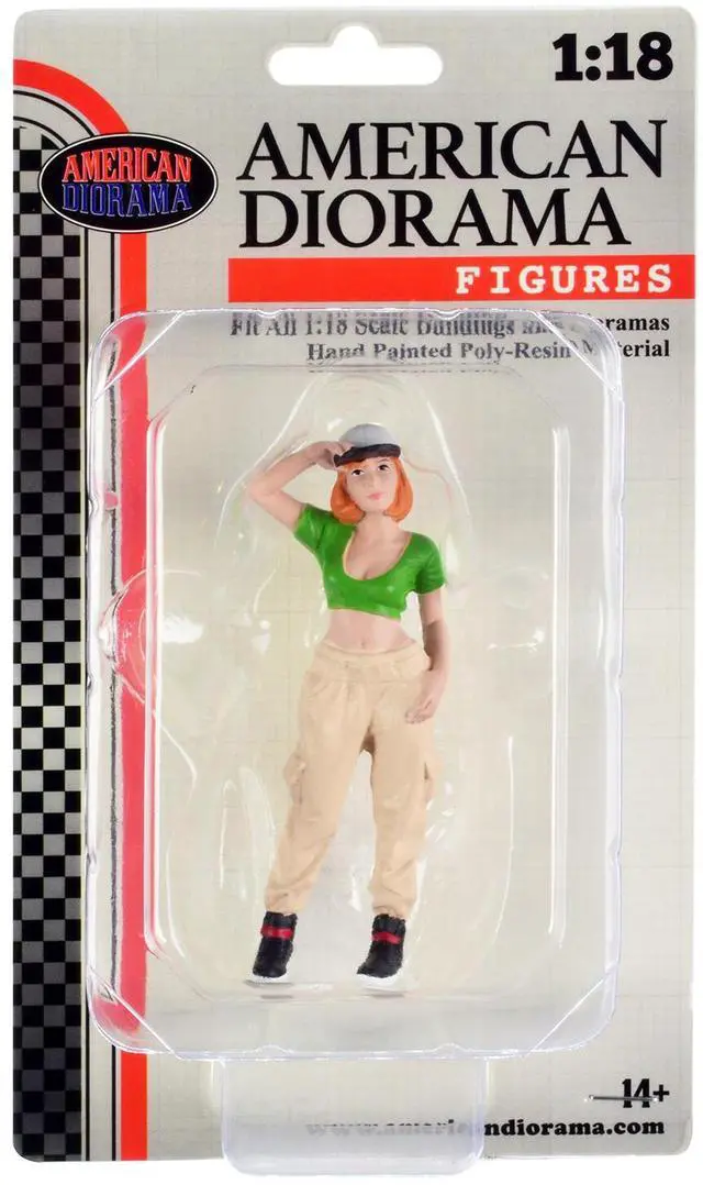 Alt view image 6 of 6 - "Hip Hop Girls" Figure 1 for 1/18 Scale Models by American Diorama