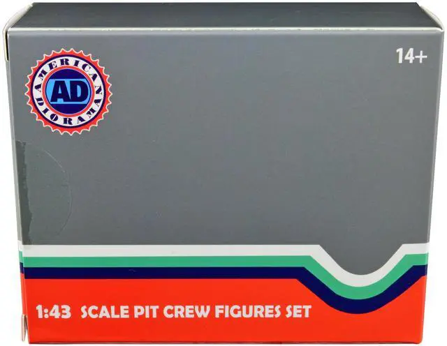 Alt view image 8 of 8 - Formula One F1 Pit Crew 7 Figure Set Team Black Release III for 1/43 Scale Models by American Diorama