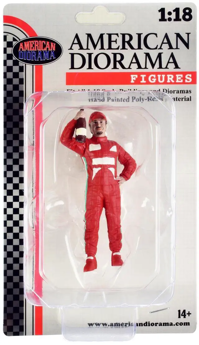 Alt view image 8 of 8 - "Racing Legends" 2000's Figure B for 1/18 Scale Models by American Diorama