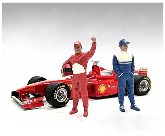 Alt view image 6 of 9 - "Racing Legends" 90's Figures A and B Set of 2 for 1/18 Scale Models by American Diorama