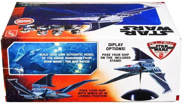 Alt view image 7 of 8 - Skill 2 Model Kit Havoc Marauder Space Ship "Star Wars: The Bad Batch" (2021-Current) TV Series 1/144 Scale Model by AMT