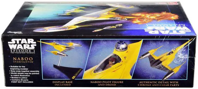Alt view image 5 of 8 - Skill 2 Model Kit Naboo Starfighter Spaceship "Star Wars: Episode I - The Phantom Menace" (1999) Movie 1/48 Scale Model by AMT