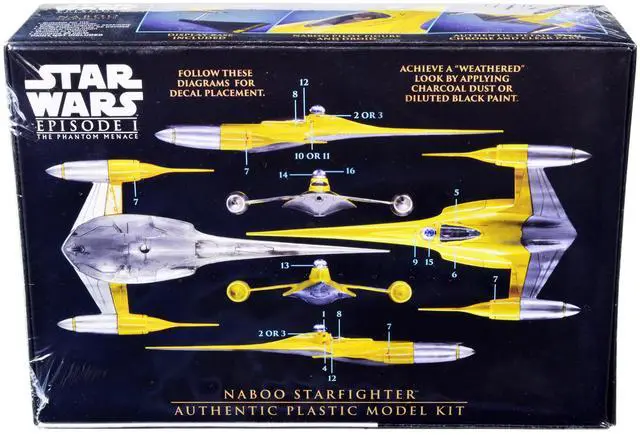 Alt view image 7 of 8 - Skill 2 Model Kit Naboo Starfighter Spaceship "Star Wars: Episode I - The Phantom Menace" (1999) Movie 1/48 Scale Model by AMT