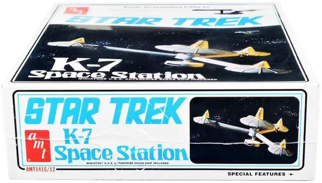 Alt view image 7 of 8 - Skill 2 Model Kit K-7 Space Station "Star Trek" (1966-1969) TV Series 1/7600 Scale Model by AMT