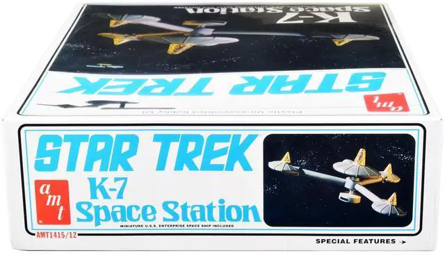 Alt view image 8 of 8 - Skill 2 Model Kit K-7 Space Station "Star Trek" (1966-1969) TV Series 1/7600 Scale Model by AMT