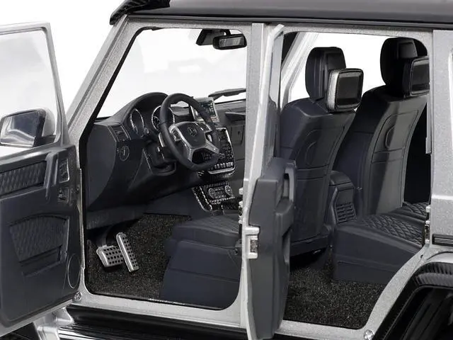 Alt view image 8 of 9 - Mercedes Benz G500 4X4 2 Silver 1/18 Model Car by Autoart