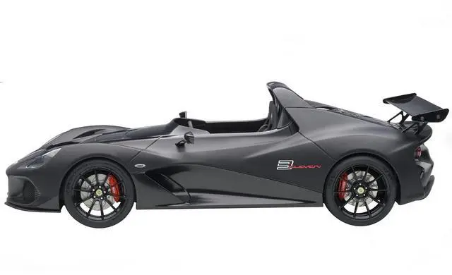 Alt view image 5 of 7 - Lotus 3-Eleven Matt Black with Gloss Black Accents 1/18 Model Car by Autoart