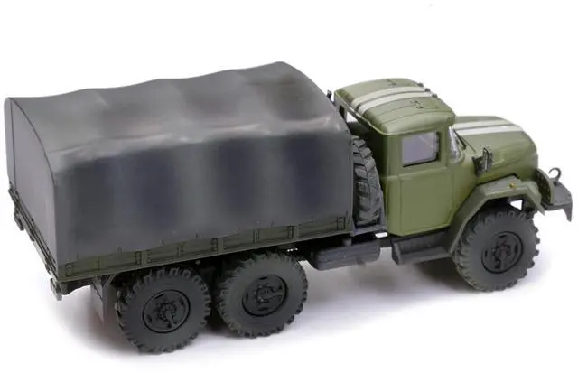 Alt view image 5 of 8 - ZIL 131 Cargo Truck Green with White Stripes "Ukrainian Ground Forces" 1/72 Diecast Model by Legion