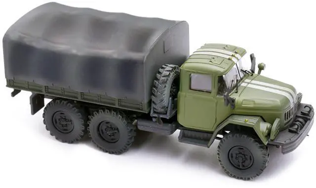 Alt view image 6 of 8 - ZIL 131 Cargo Truck Green with White Stripes "Ukrainian Ground Forces" 1/72 Diecast Model by Legion