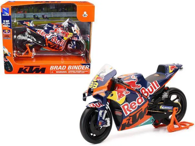 Alt view image 4 of 4 - KTM RC16 Motorcycle #33 Brad Binder MotoGP "Red Bull KTM Factory Racing" 1/12 Diecast Model by New Ray