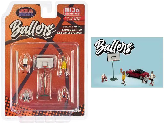 Alt view image 4 of 4 - "Ballers" 5 piece Diecast Figure Set Limited Edition to 3600 pieces Worldwide 1/64 Scale Models by American Diorama